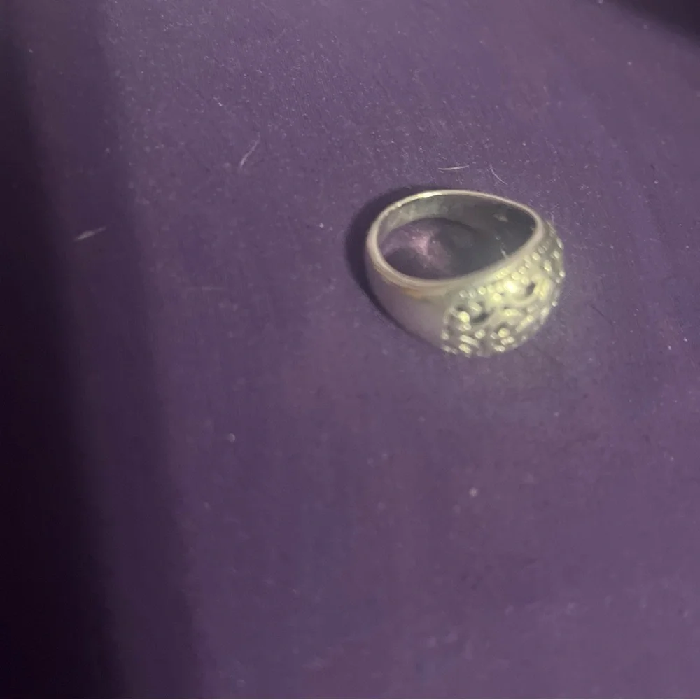Sterling silver vintage Texture Dome Ring Size 6.5 - Picture 5 of 5